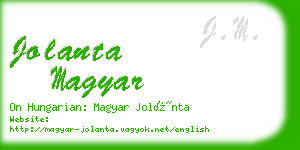 jolanta magyar business card